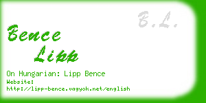 bence lipp business card